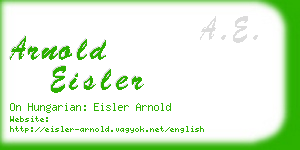 arnold eisler business card